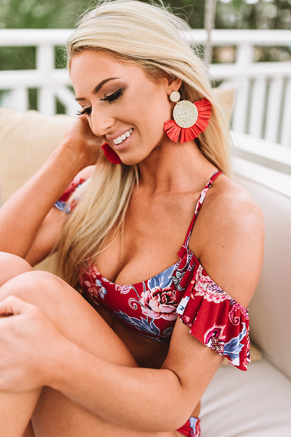 Venice Beach Vacay Earrings In Red