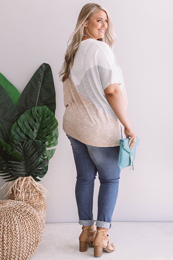 Mojito Breeze Colorblock Top  Curves Image - 1