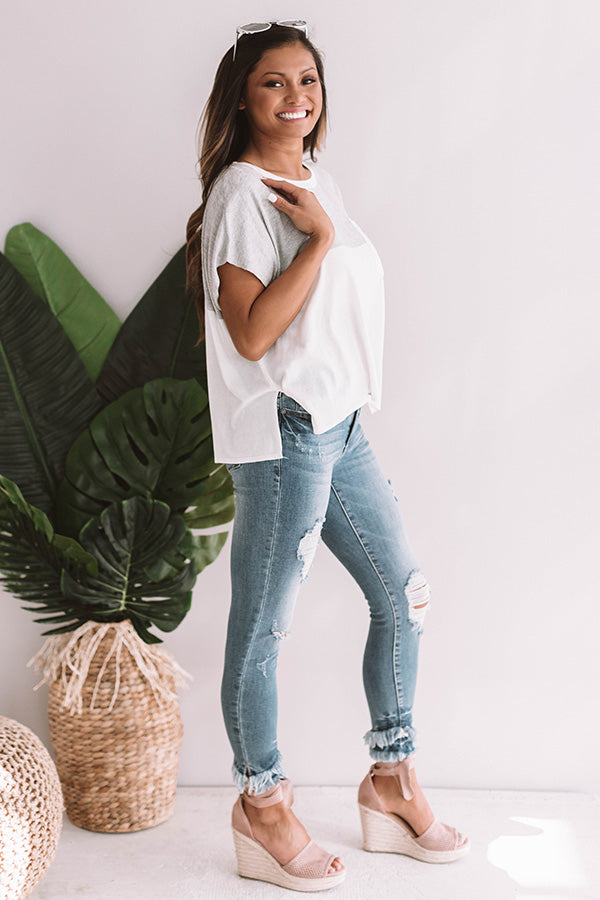 Lounging In Laguna Colorblock Shift Tee Image - 1