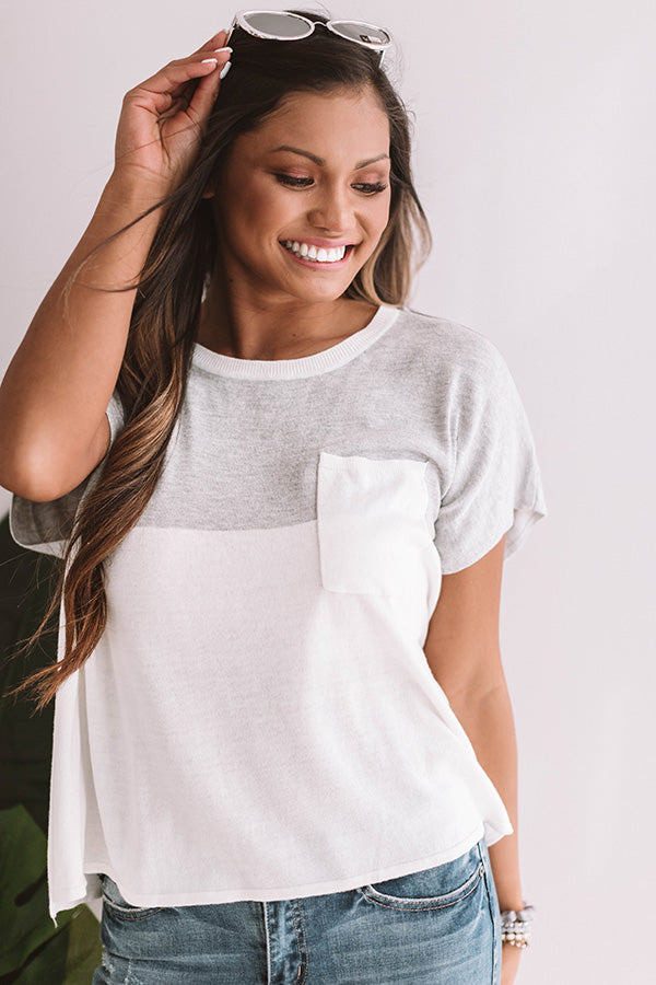 Lounging In Laguna Colorblock Shift Tee Image - 1