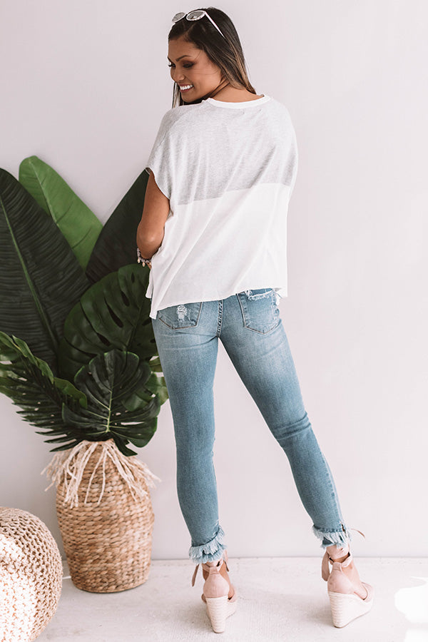 Lounging In Laguna Colorblock Shift Tee Image - 1