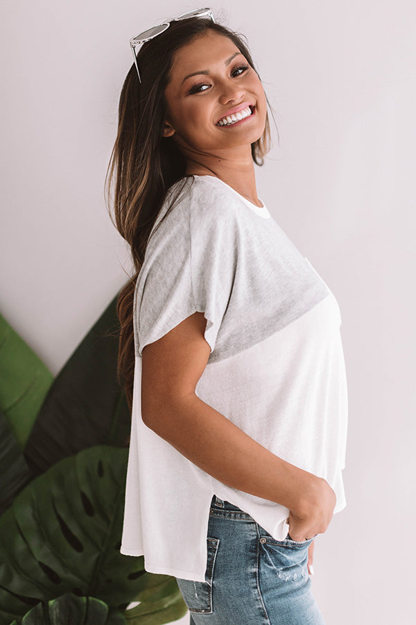 Lounging In Laguna Colorblock Shift Tee Image - 1