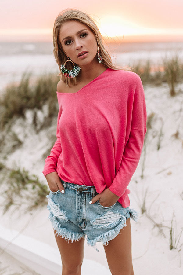 Miss You, Maybe Sweater In Light Raspberry