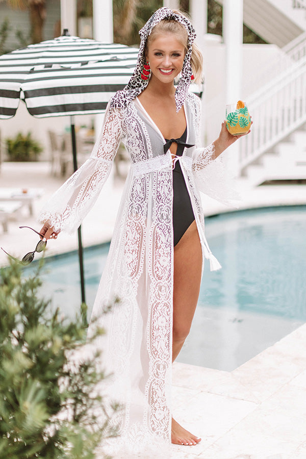 lace duster dress Textured Lace Dress & Duster Set