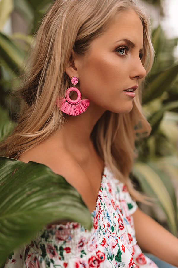 Island Divine Earrings In Pink