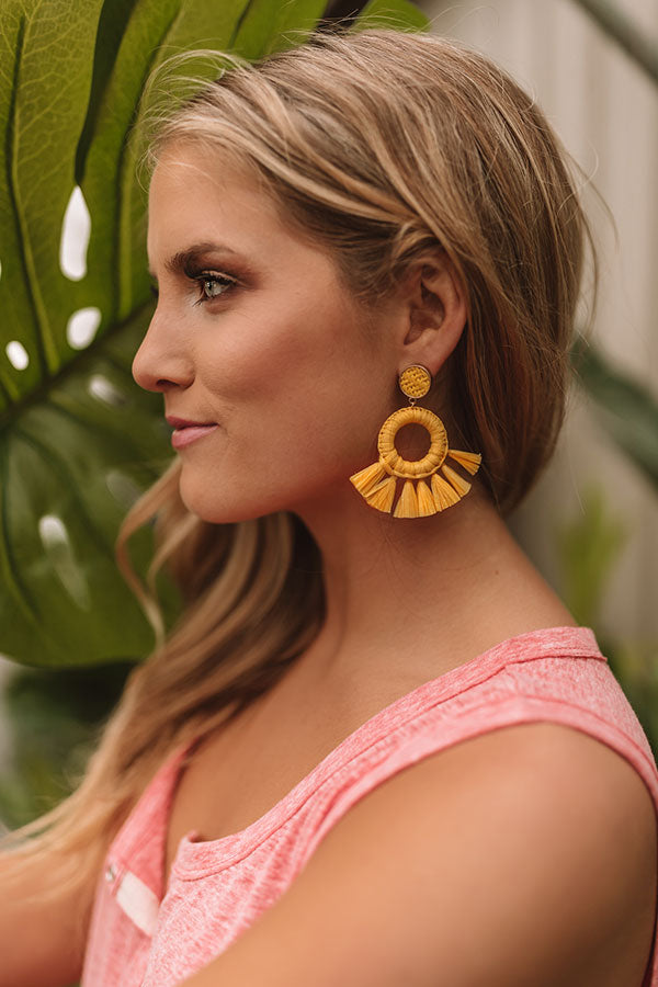 Island Divine Earrings In Yellow