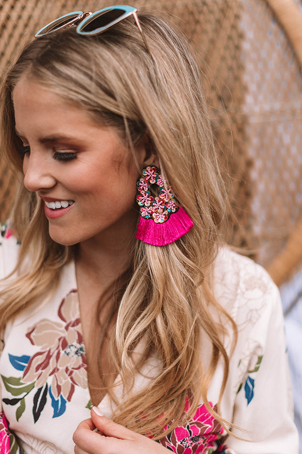 Off The Coast Earrings In Fuchsia