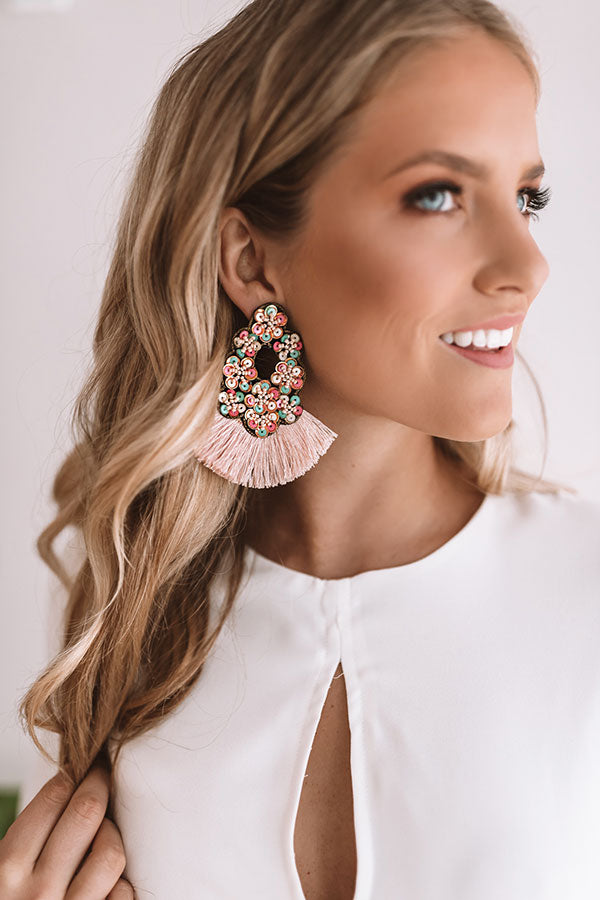 Off The Coast Earrings In Blush