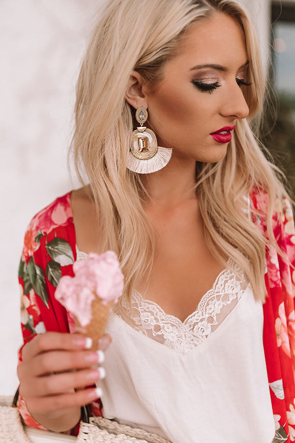 Pinot On The Pier Earrings In Birch