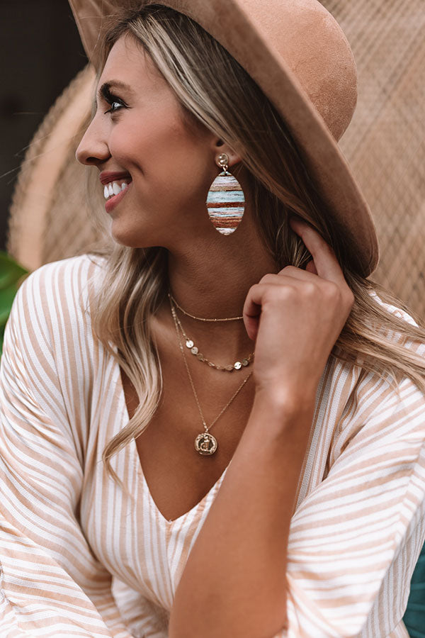 St. Tropez Shine Earrings in Aqua