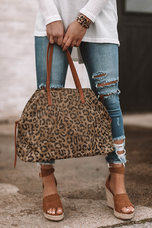 Styled For Paradise Leopard Canvas Tote