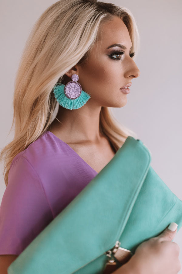 Cabana Crush Earrings In Lavender