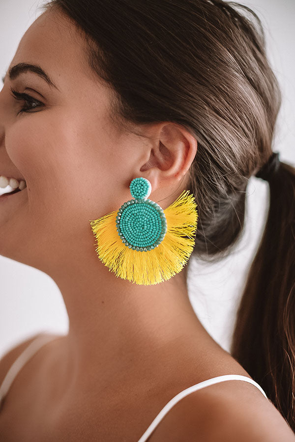 Cabana Crush Earrings In Turquoise