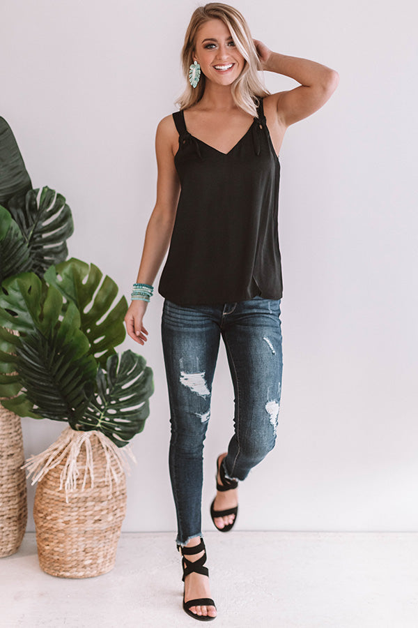 Concert Casual Shift Tank In Black