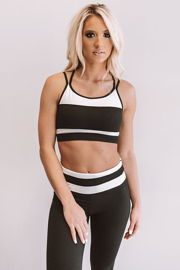 Step Up Stripe Sports Bra
