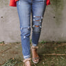 The Liston High Waist Distressed Skinny Image - 1