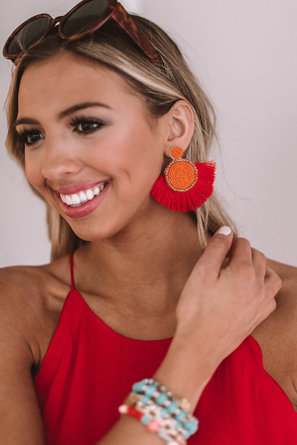 Cabana Crush Earrings In Persimmon