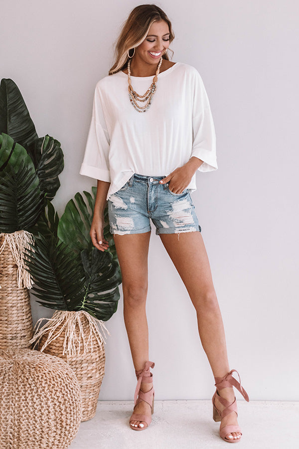 Ocean Dreams Shift Top in Ivory
