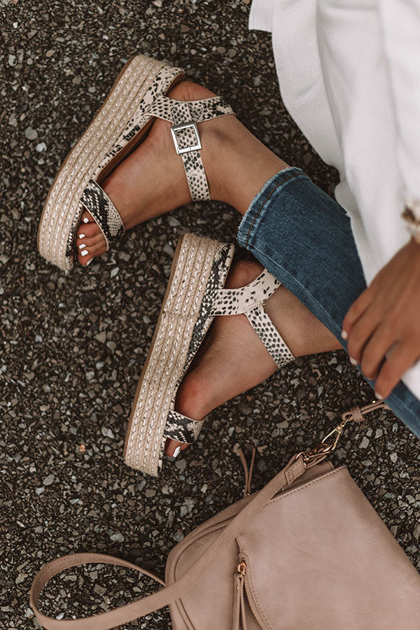 The Eliana Espadrille In Snake Print