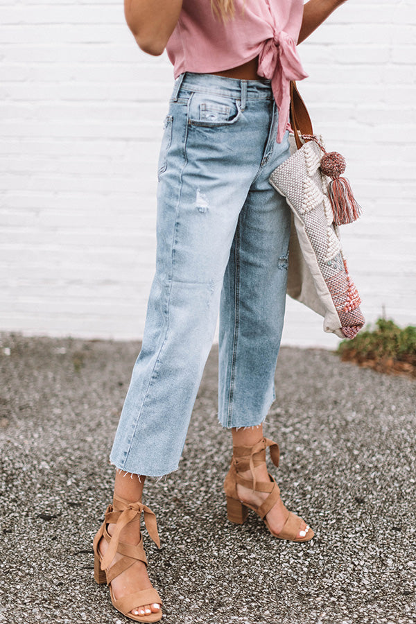 The Freya High Waist Wide-Leg Crop Jean