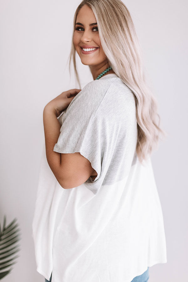 Lounging In Laguna Color Block Shift Tee Curves Image - 1