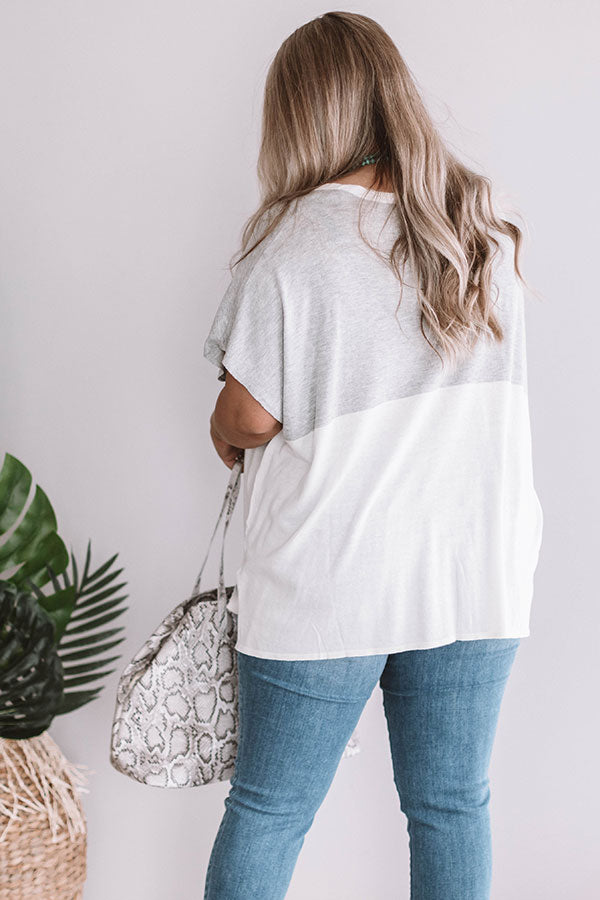 Lounging In Laguna Color Block Shift Tee Curves Image - 1
