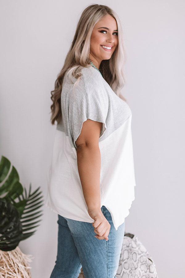 Lounging In Laguna Color Block Shift Tee Curves Image - 1