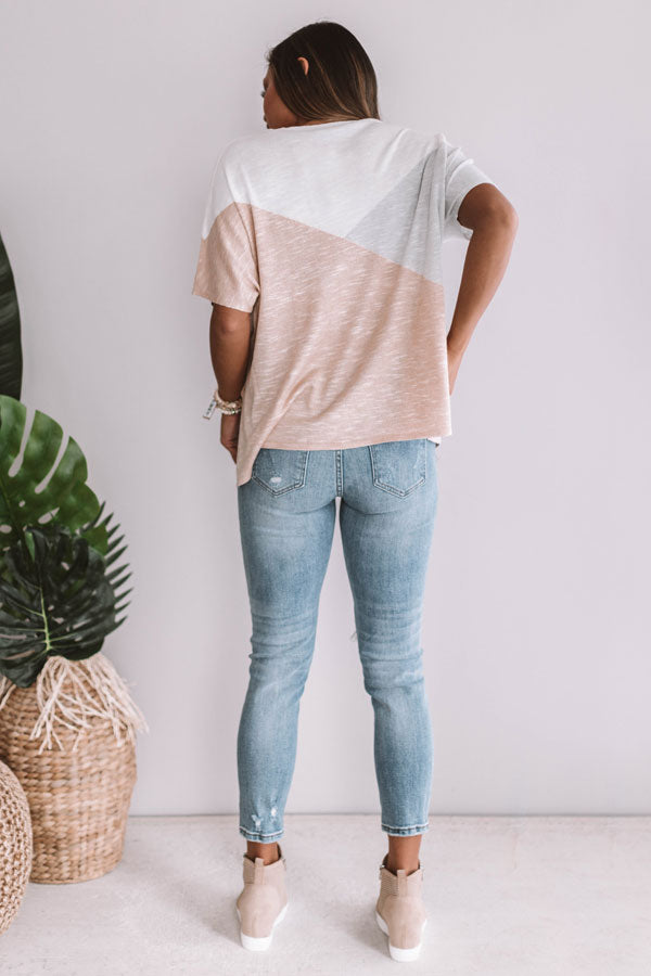 Sea Breezy Color Block Shift Tee Image - 1