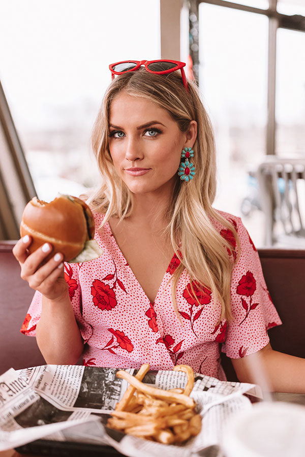 Spotted On Melrose Earrings In Red