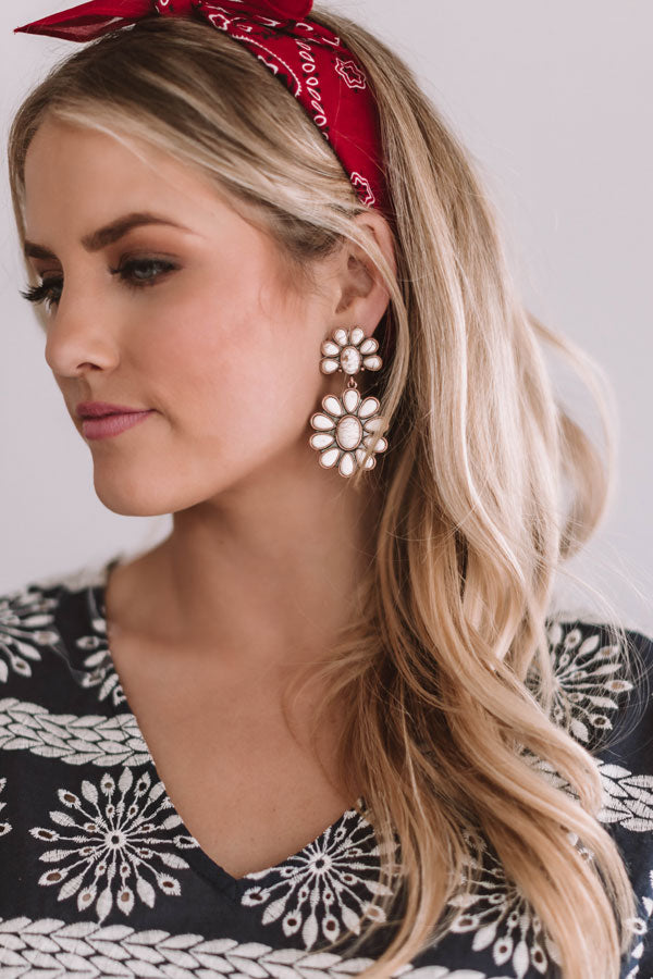 Spotted On Melrose Earrings In Ivory