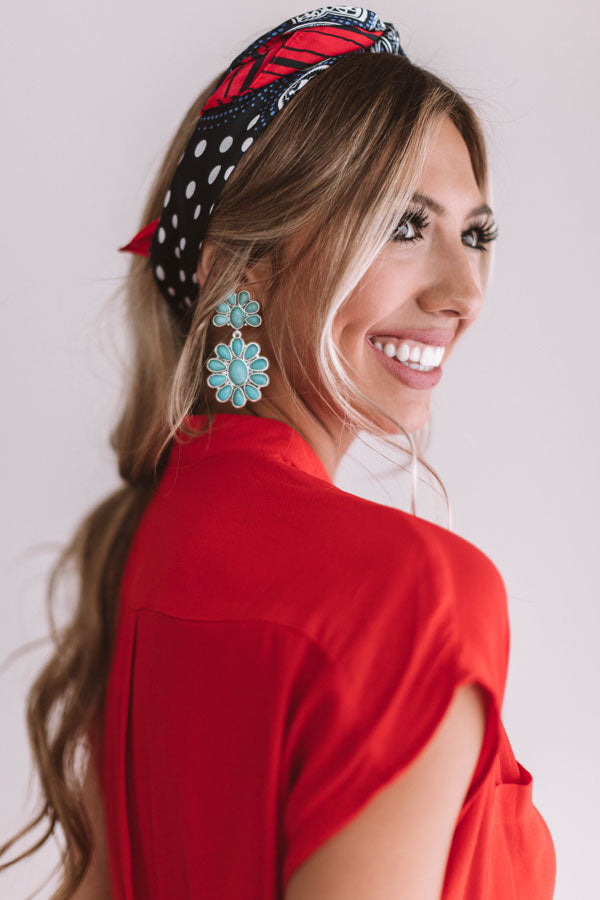 Spotted On Melrose Turquoise Earrings