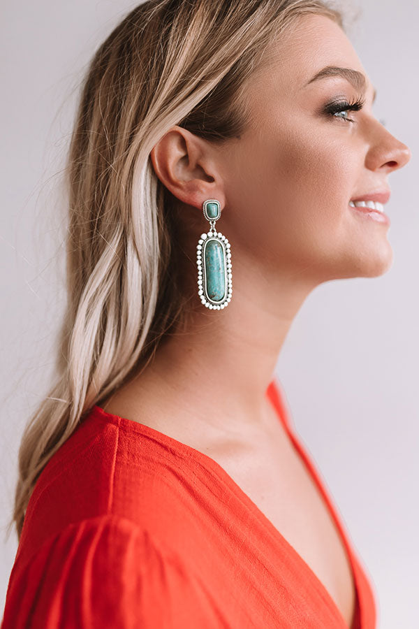 Beachy Brunch Turquoise Earrings