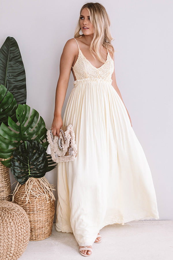 The Grand Reveal Maxi Dress in Yellow