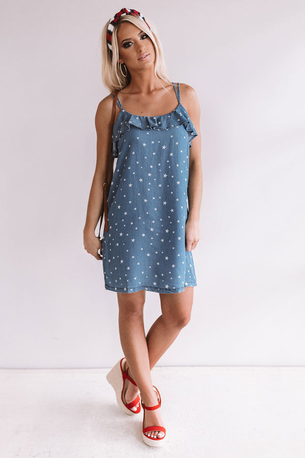 Rising Star Chambray Shift Dress