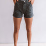 The Baker High Waist Shorts in Vintage Black Image - 1