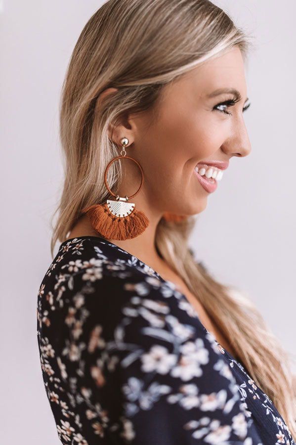Cancun Calling Earrings In Brown