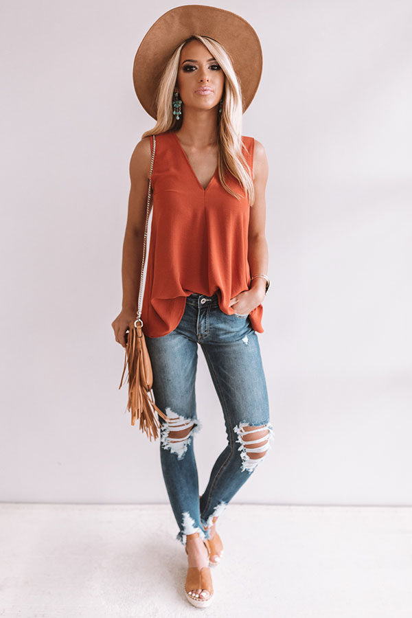 Chic Harbor Shift Tank in Rust