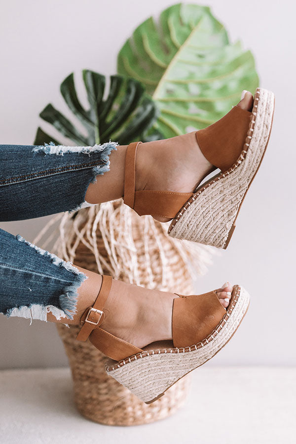 The Bliss Wedge In Tan