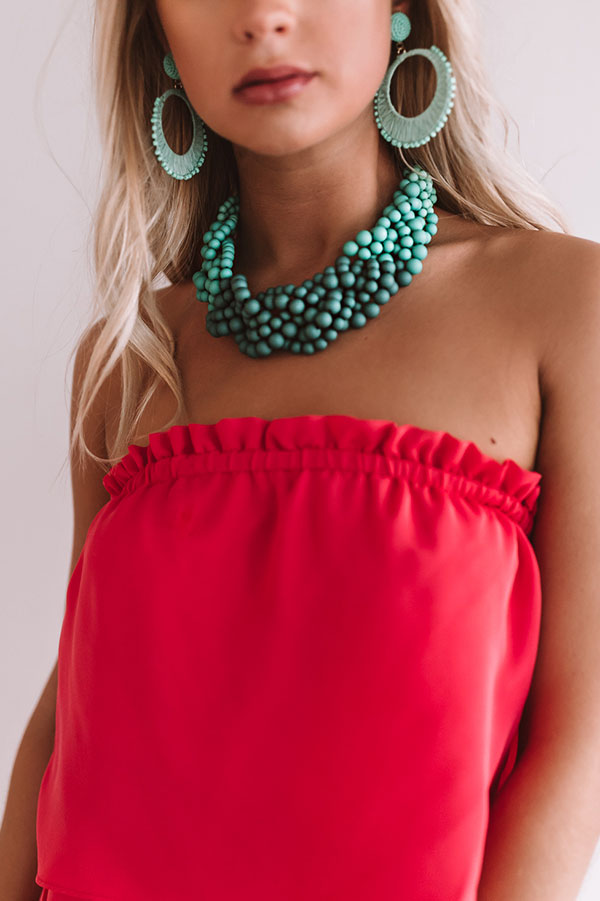 Beyond Happy Necklace In Teal