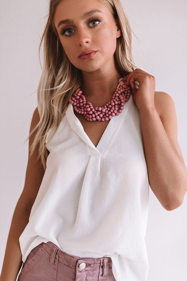 Beyond Happy Necklace In Blush