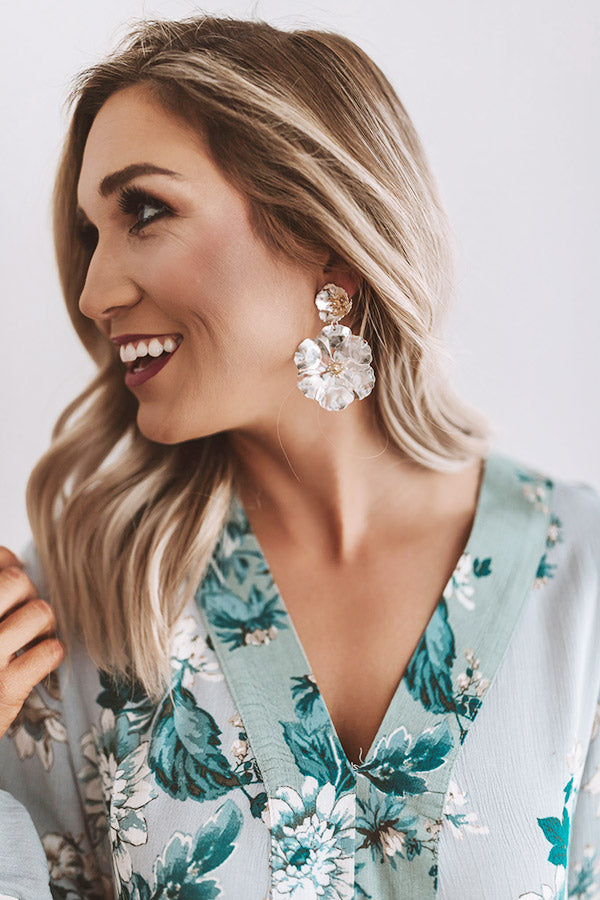 Floral Confessions Earring in Silver