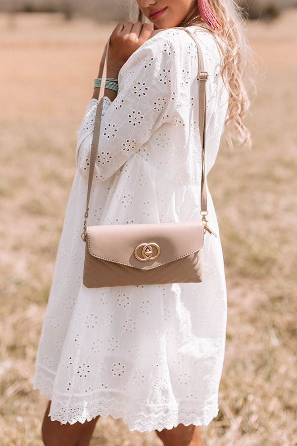 Off Broadway Clutch In Taupe