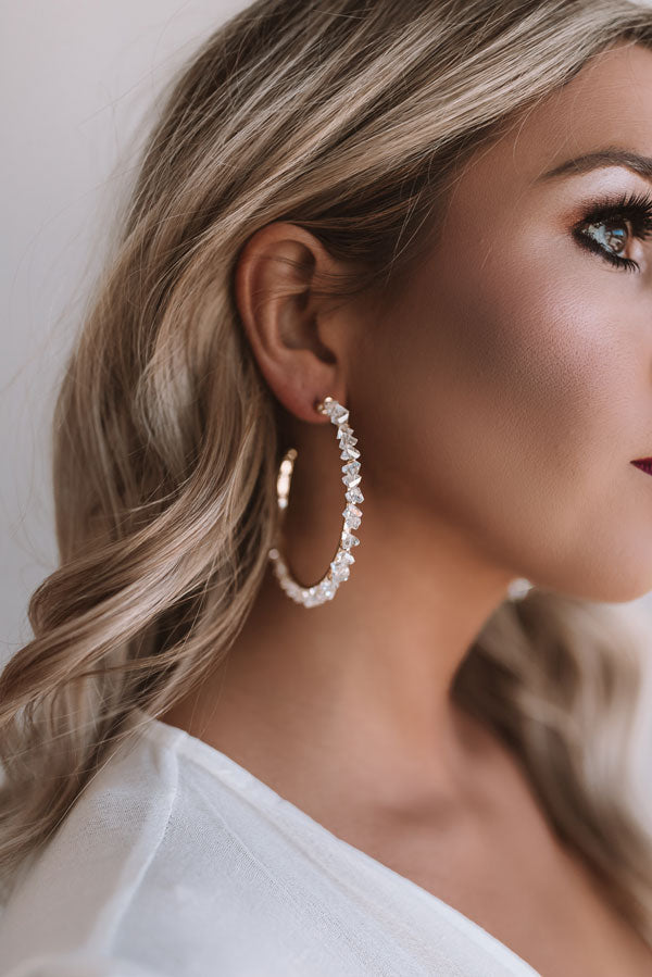 Set The Stage Hoop Earrings in Clear