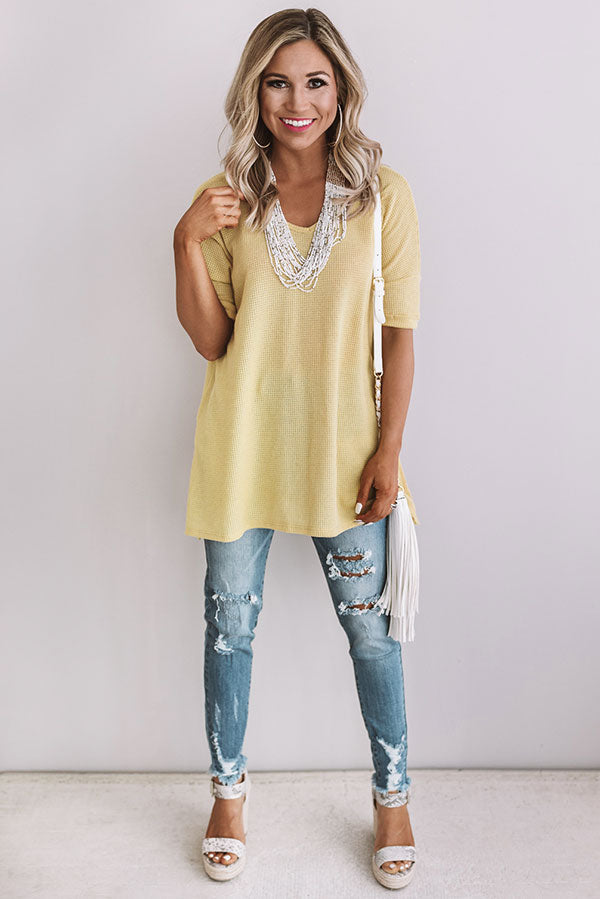 Sunny Skies Knit Boyfriend Tee