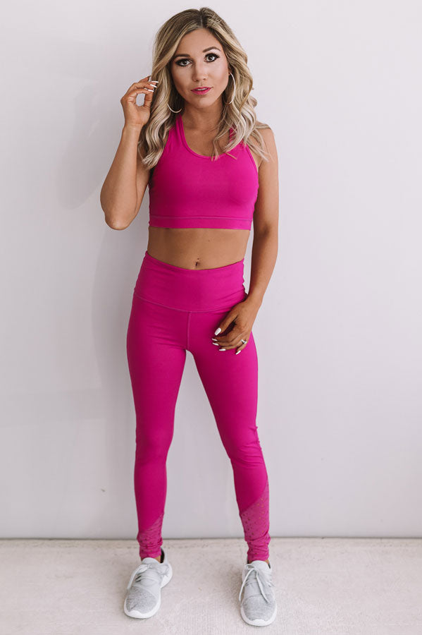 Boss Babe Sports Bra in Hot Pink