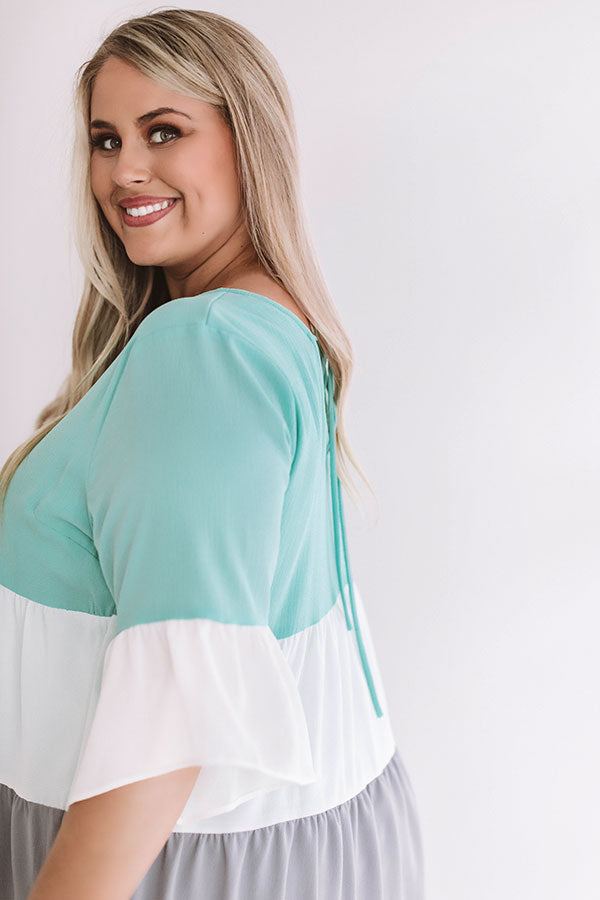 Frills and Thrills Babydoll Dress in Mint Curves Impressions Online Boutique Frills and Thrills Babydoll Dress in Mint Curves Impressions Online Boutique