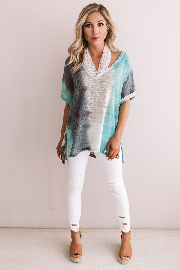 Wanderlust Watercolor Knit Tee Image - 1