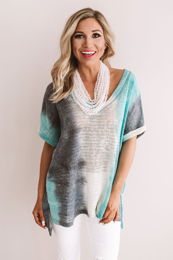 Wanderlust Watercolor Knit Tee Image - 1