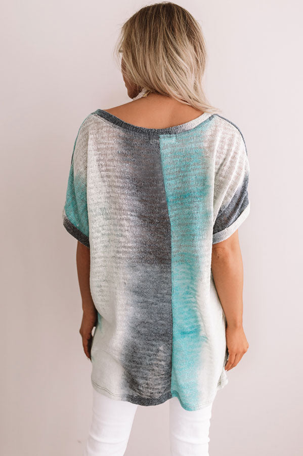 Wanderlust Watercolor Knit Tee Image - 1