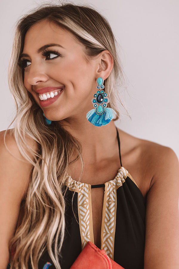 Sweet Devotion Earrings In Blue